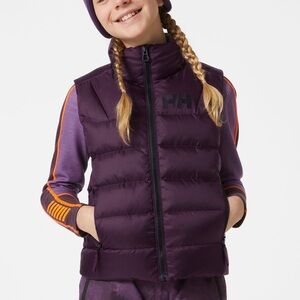 Girls Helly Hansen Purple Puffer Vest Isfjord Down Vest Size 10